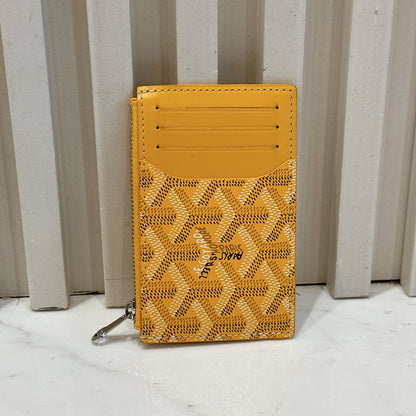 Goyard Bourbon Zipped Cardholder in Yellow