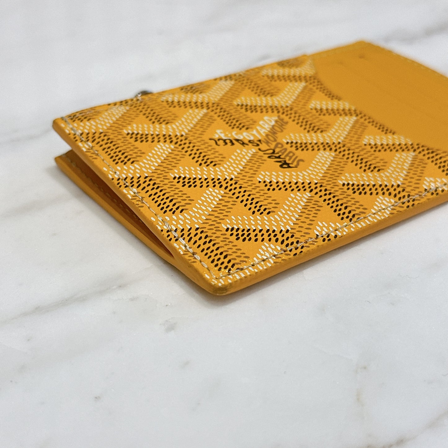 Goyard Bourbon Zipped Cardholder in Yellow