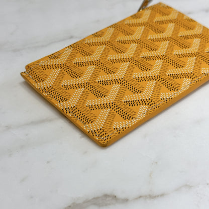 Goyard Bourbon Zipped Cardholder in Yellow