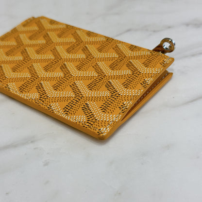 Goyard Bourbon Zipped Cardholder in Yellow