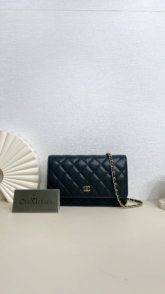 Chanel Wallet On Chain in Black GHW