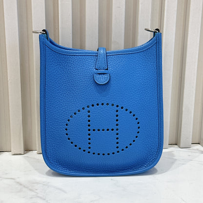 Hermes Mini Evelyne in Blue Zanzibar