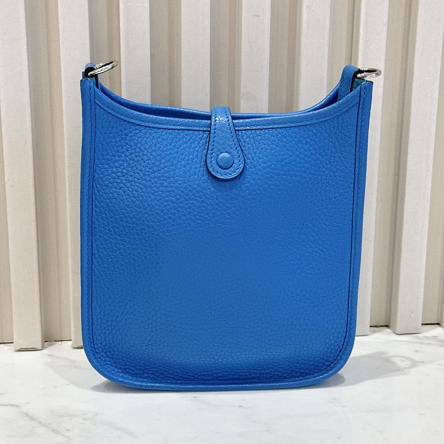 Hermes Mini Evelyne in Blue Zanzibar