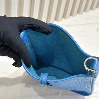 Hermes Mini Evelyne in Blue Zanzibar