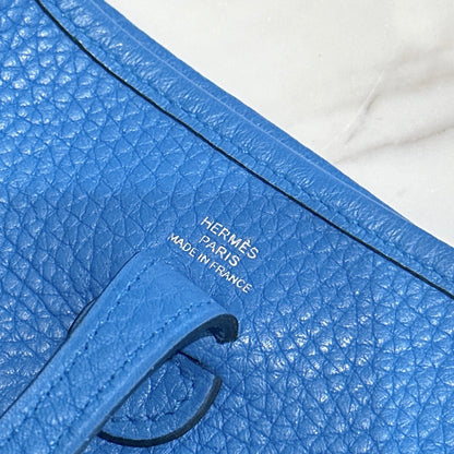 Hermes Mini Evelyne in Blue Zanzibar