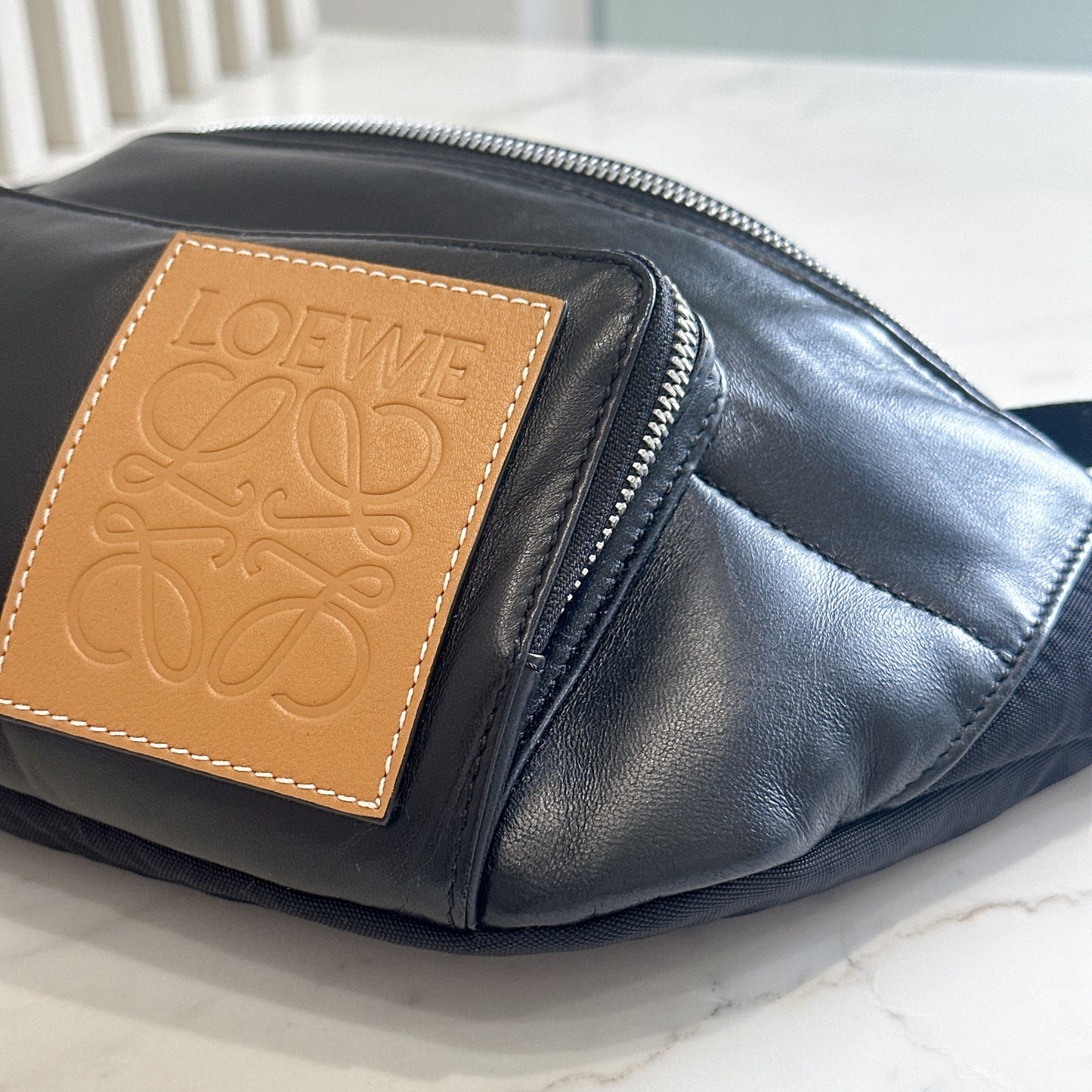 Loewe Puffy Bumbag in Black