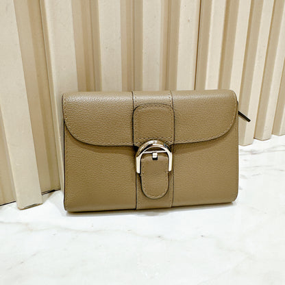 Delvaux Brillant Compact Wallet in Tourterelle