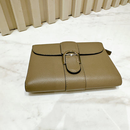 Delvaux Brillant Compact Wallet in Tourterelle