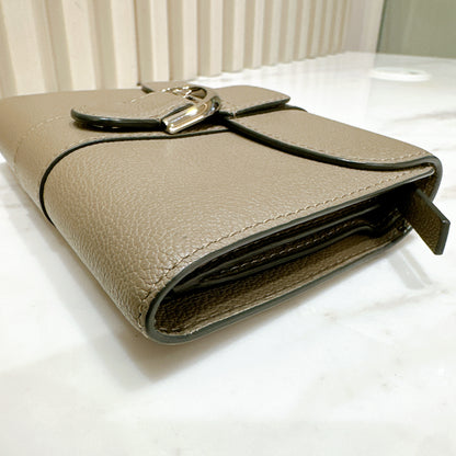 Delvaux Brillant Compact Wallet in Tourterelle