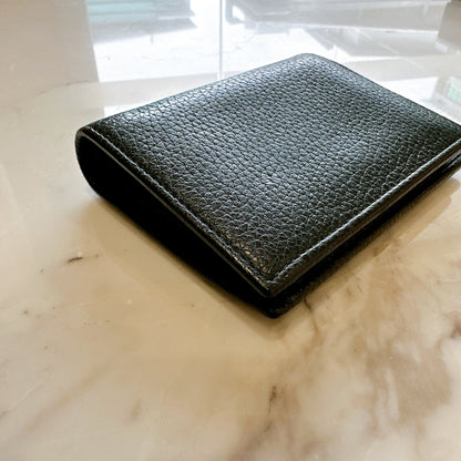 Prada Vitello Grain Bifold Wallet in Black