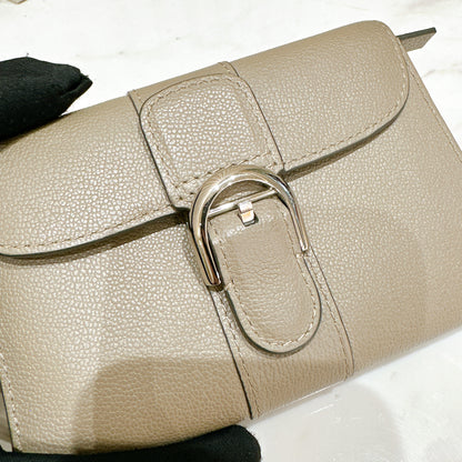 Delvaux Brillant Compact Wallet in Tourterelle