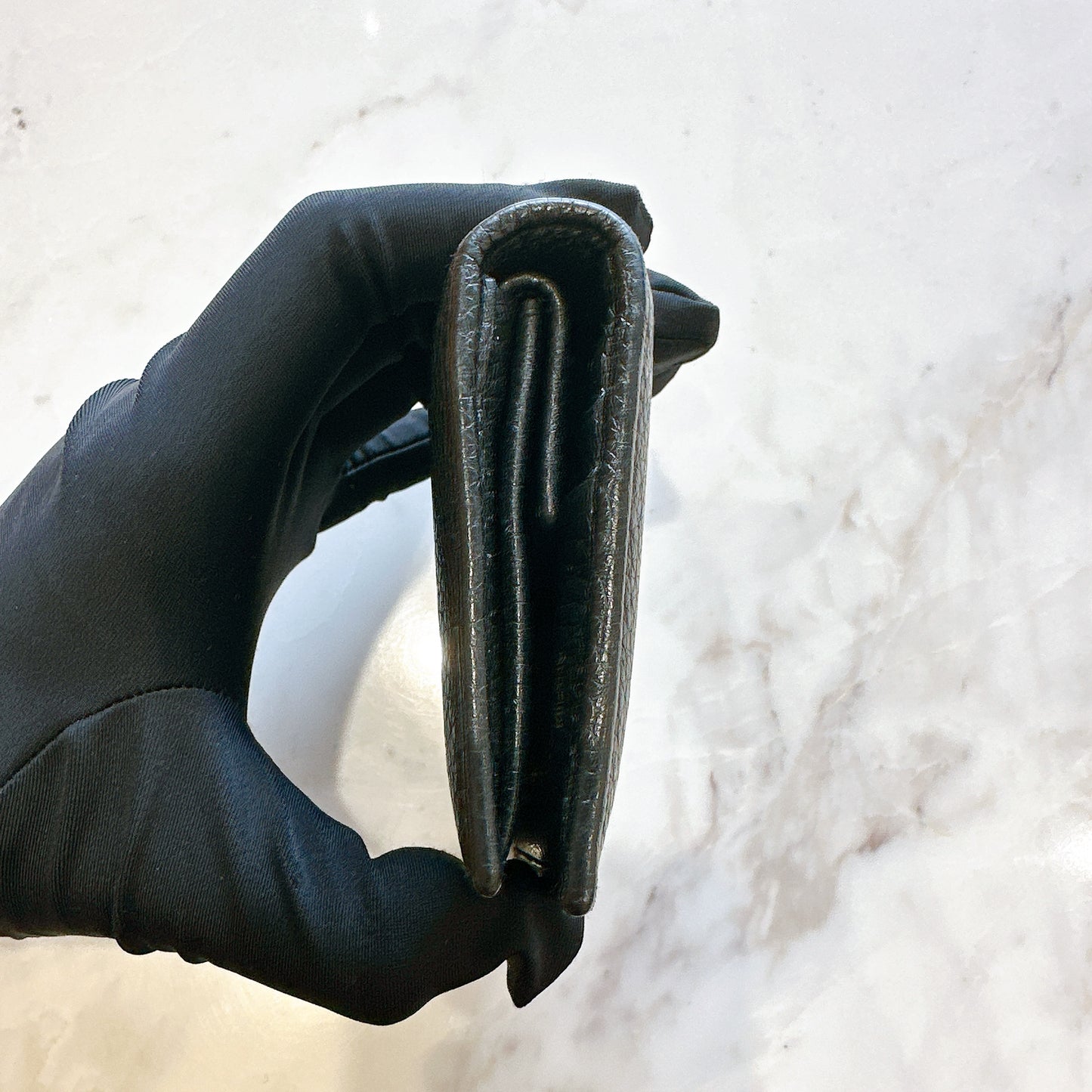 Prada Vitello Grain Bifold Wallet in Black