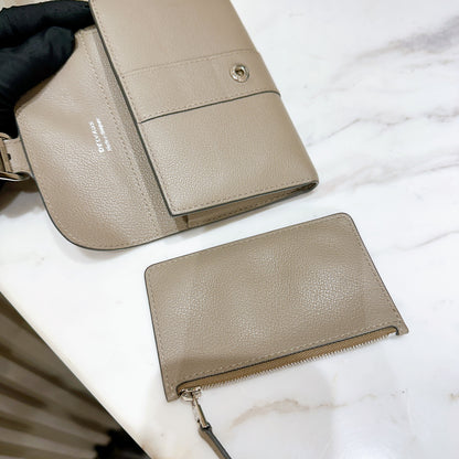 Delvaux Brillant Compact Wallet in Tourterelle