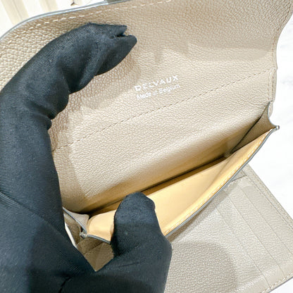 Delvaux Brillant Compact Wallet in Tourterelle