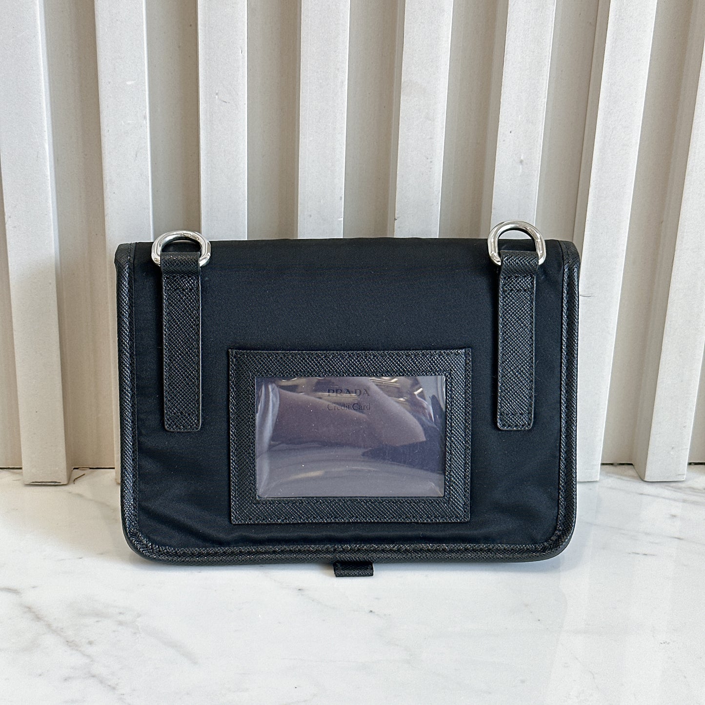 Prada Renylon and Saffiano Leather Crossbody Bag
