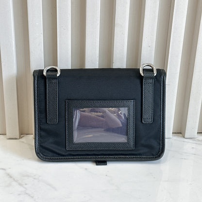 Prada Renylon and Saffiano Leather Crossbody Bag