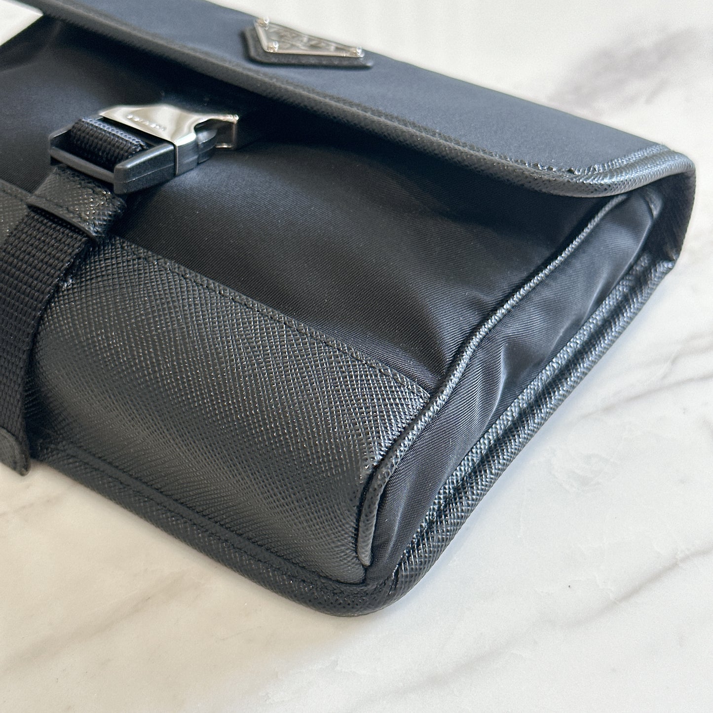 Prada Renylon and Saffiano Leather Crossbody Bag