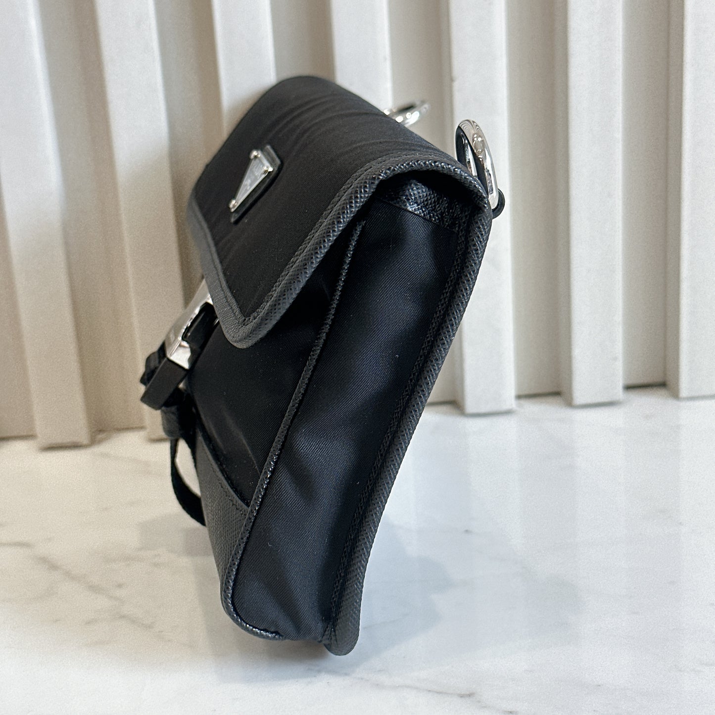 Prada Renylon and Saffiano Leather Crossbody Bag