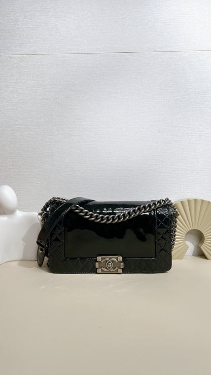 Chanel Boy Patent Reverso Boy Flap