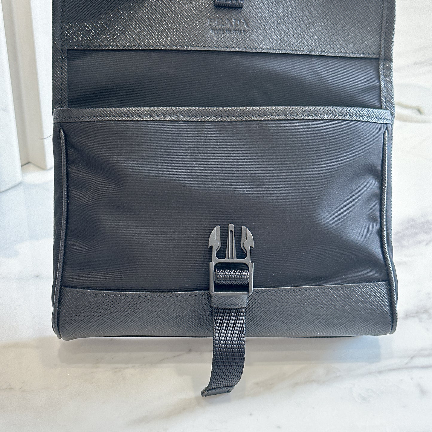 Prada Renylon and Saffiano Leather Crossbody Bag