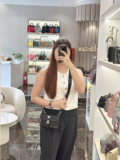 Prada Renylon and Saffiano Leather Crossbody Bag