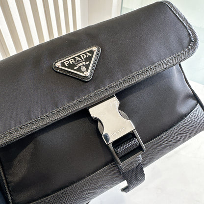 Prada Renylon and Saffiano Leather Crossbody Bag