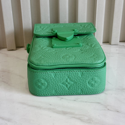 LV S-Lock Vertical Wearable Wallet in Green