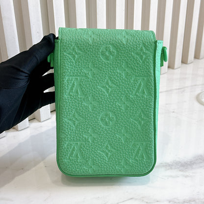LV S-Lock Vertical Wearable Wallet in Green