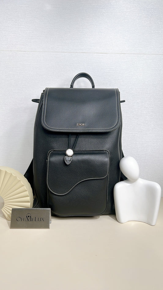 Dior Saddle Backpack in Black