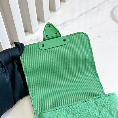LV S-Lock Vertical Wearable Wallet in Green