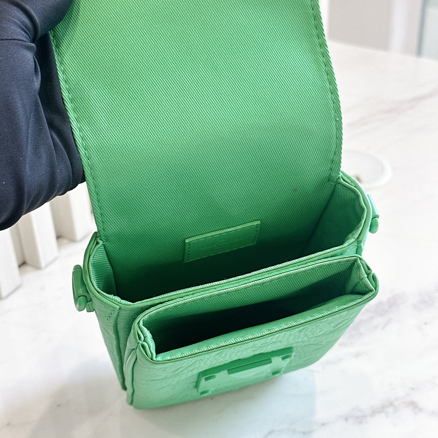 LV S-Lock Vertical Wearable Wallet in Green