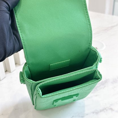 LV S-Lock Vertical Wearable Wallet in Green