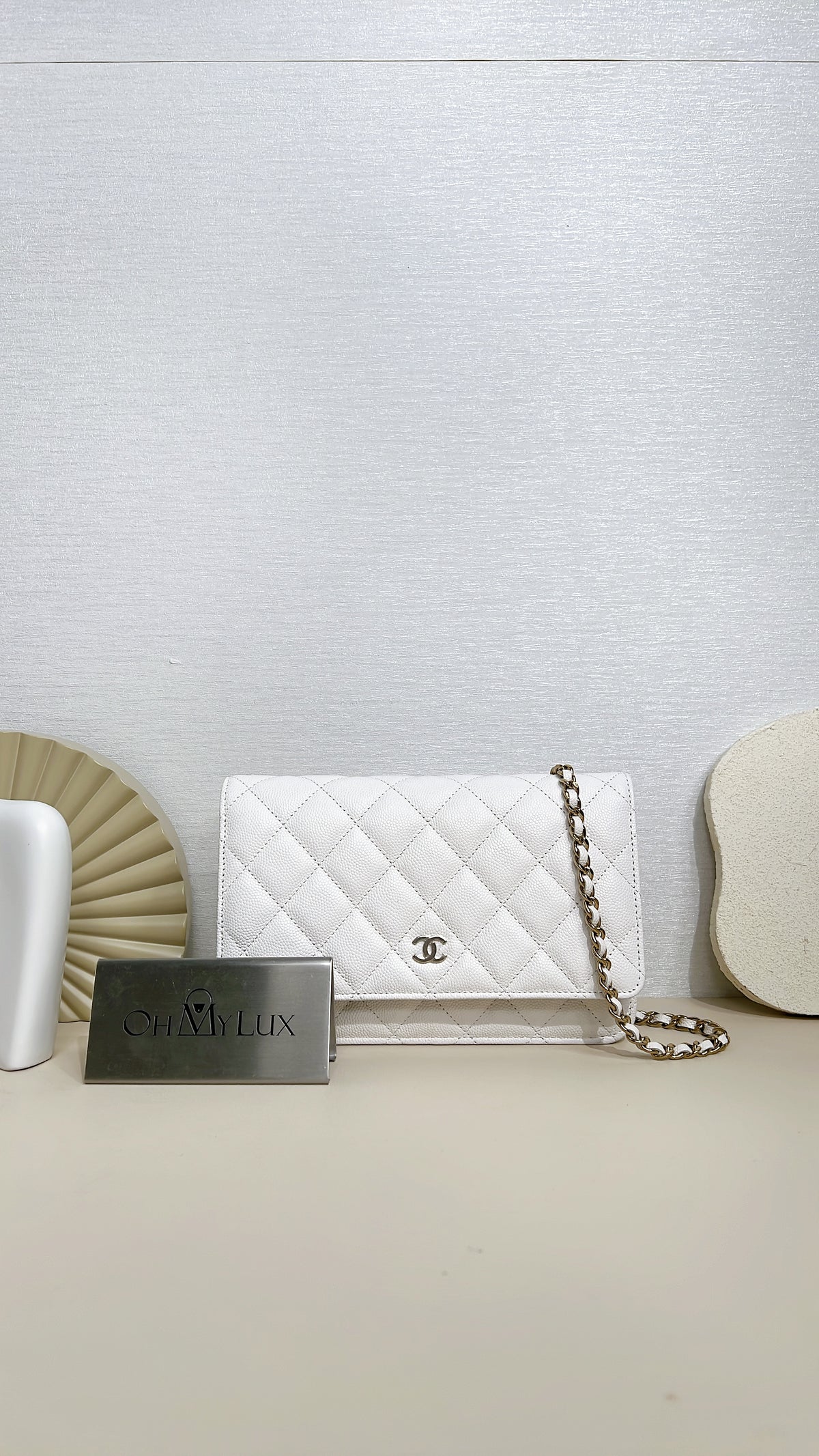 Chanel WOC in White LGHW
