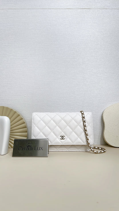 Chanel WOC in White LGHW