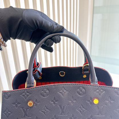LV Montaigne MM in Marine Rouge