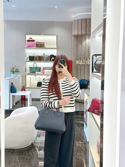LV Montaigne MM in Marine Rouge