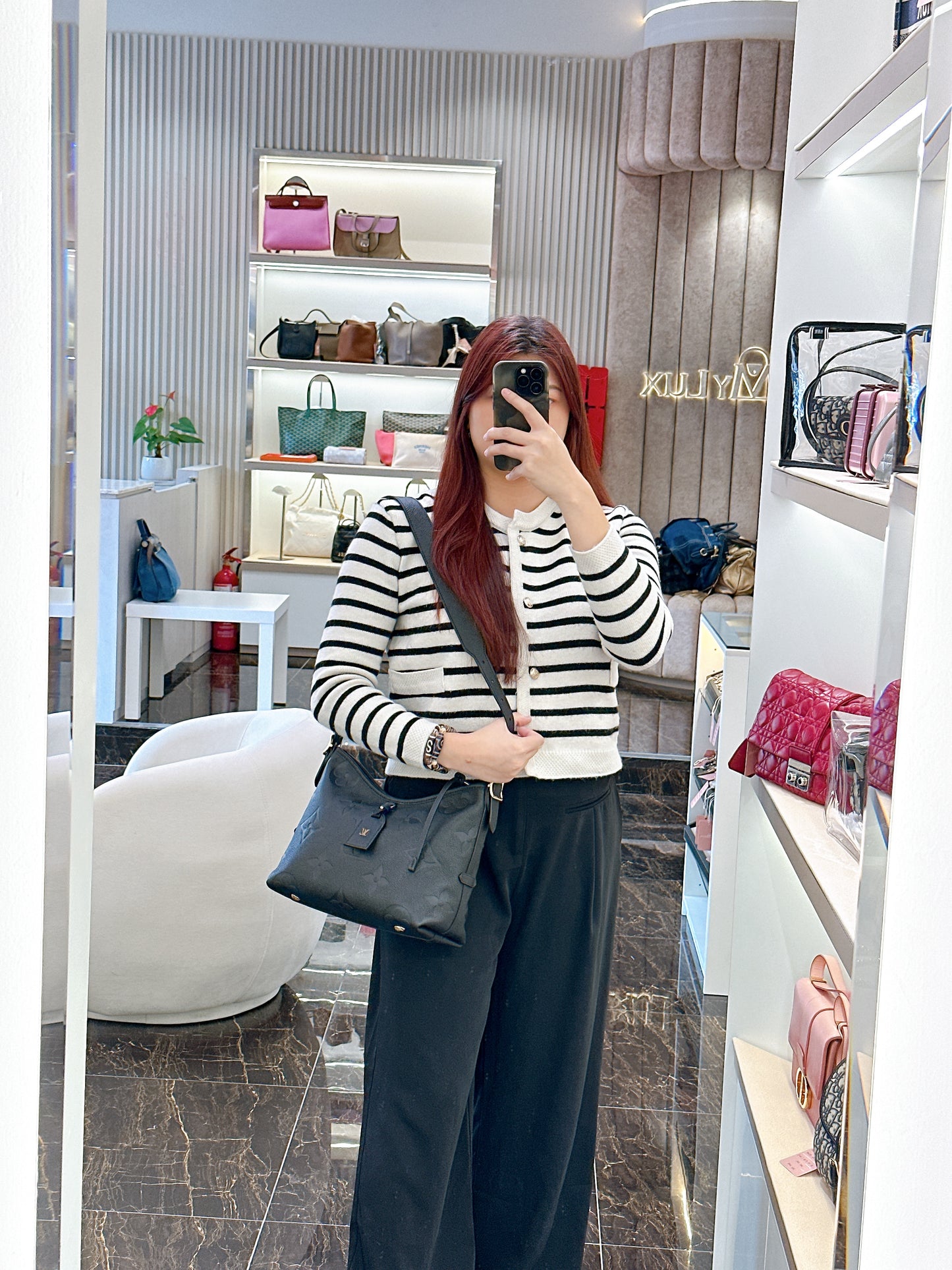 LV Carryall PM in Black Empreinte