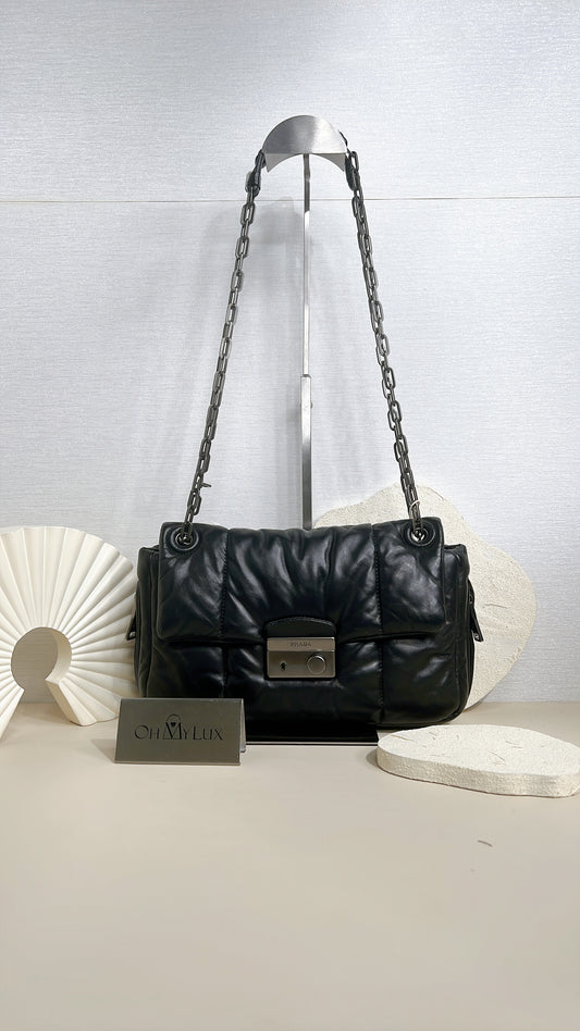 Prada Nappa Bomber Chain Bag