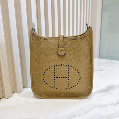Hermes Mini Evelyne in Beige Marfa