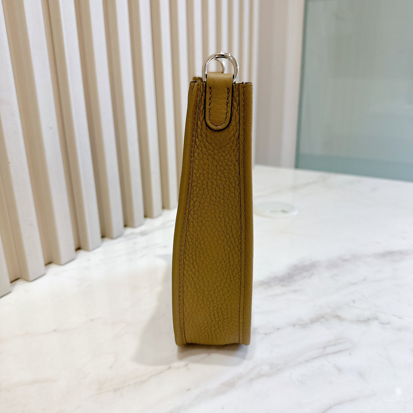 Hermes Mini Evelyne in Beige Marfa