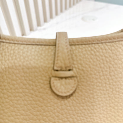 Hermes Mini Evelyne in Beige Marfa