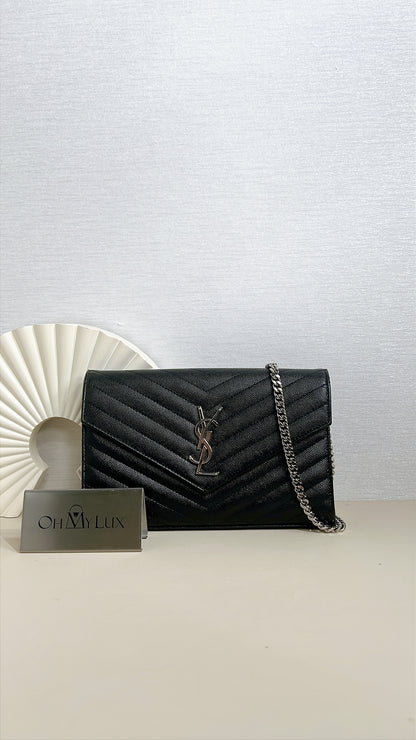 YSL Wallet On Chain Black SHW