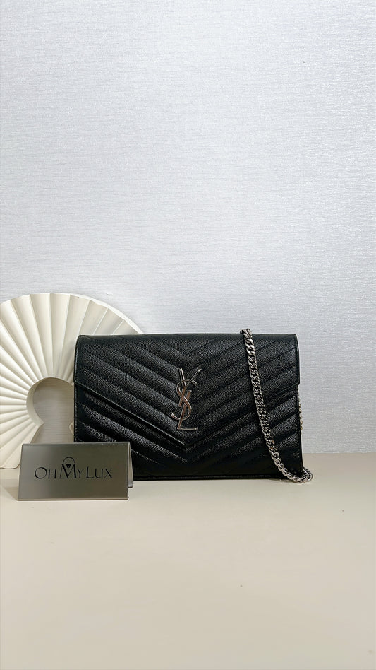 YSL Wallet On Chain Black SHW