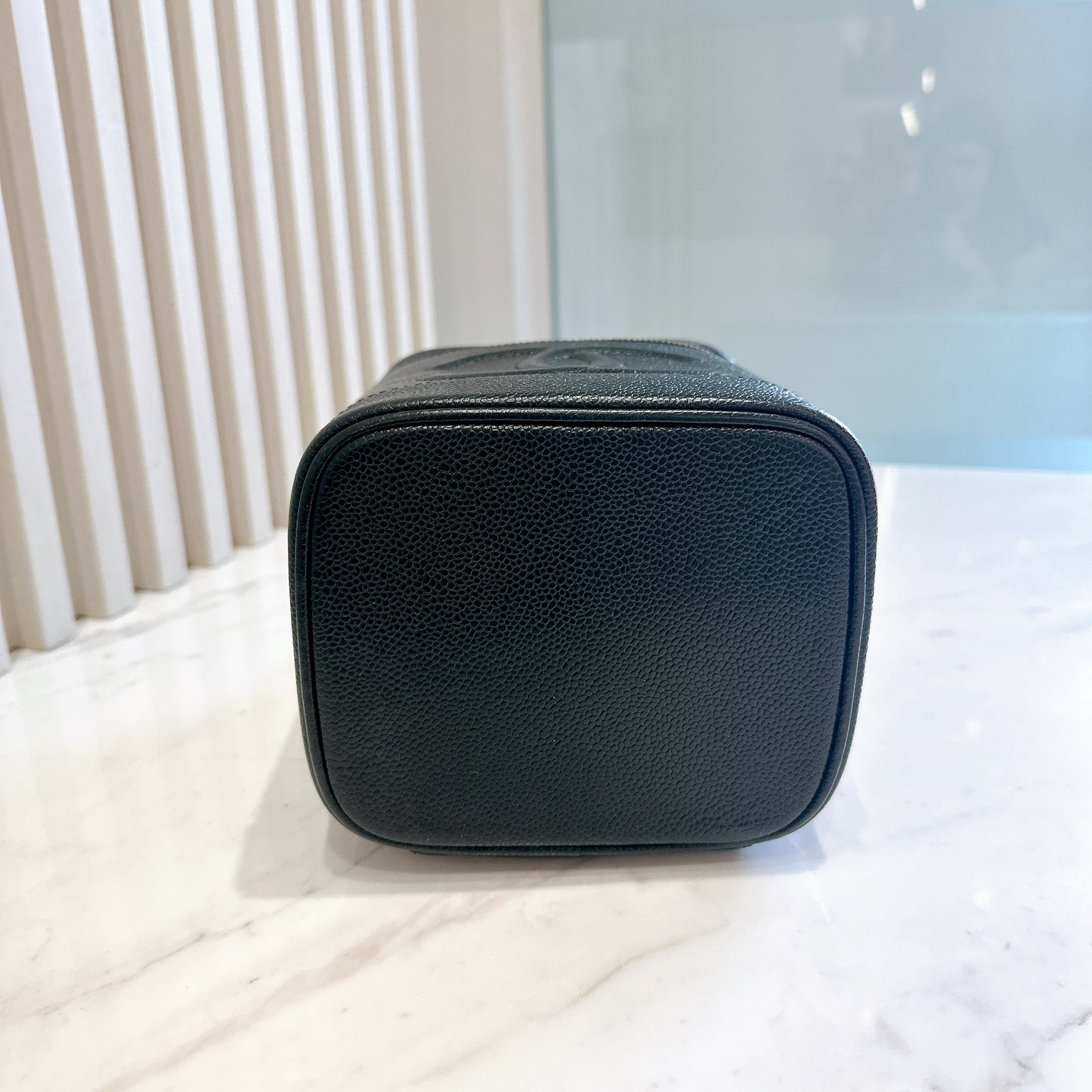 Chanel Vintage Vanity Case in Black Caviar