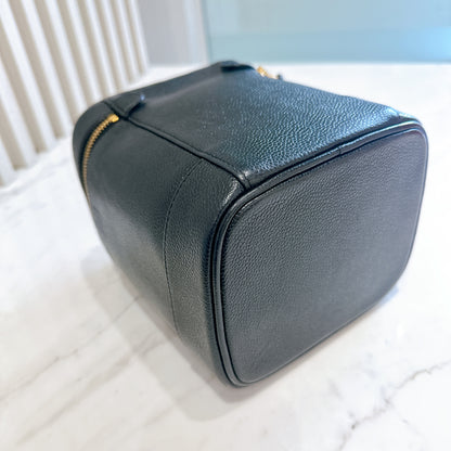Chanel Vintage Vanity Case in Black Caviar