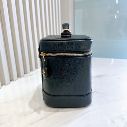 Chanel Vintage Vanity Case in Black Caviar