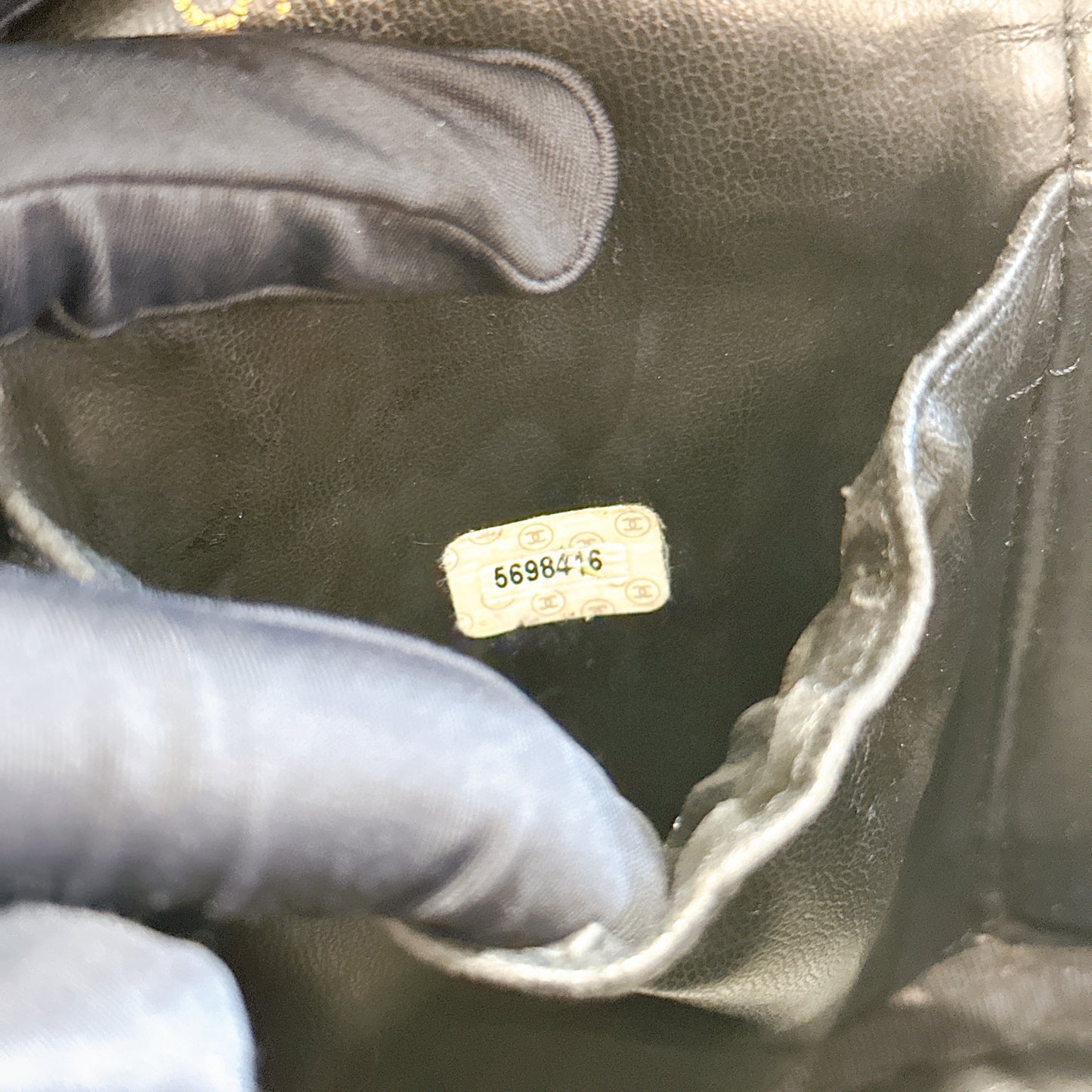 Chanel Vintage Vanity Case in Black Caviar