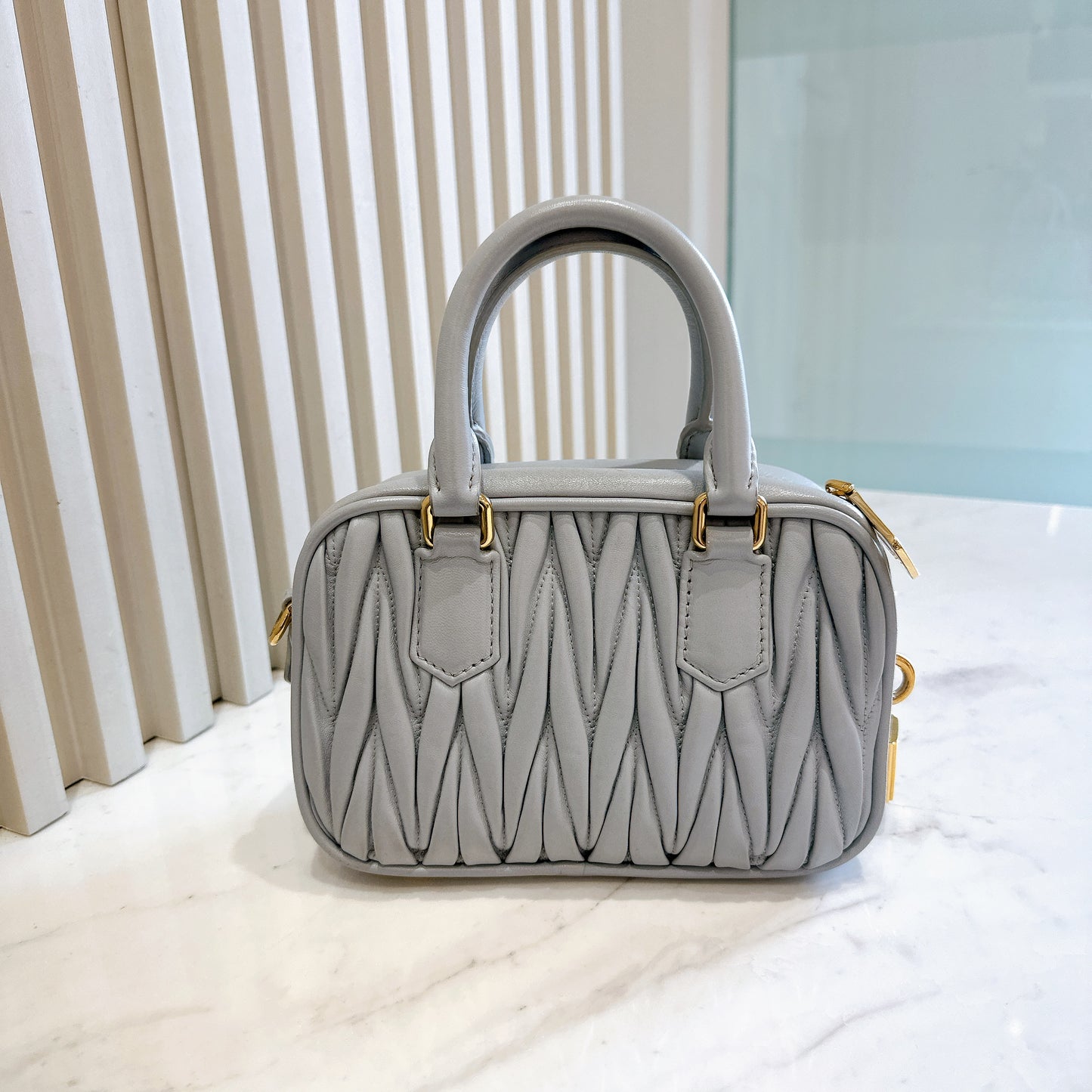Miu Miu Baby Blue Matelasse Arcadir