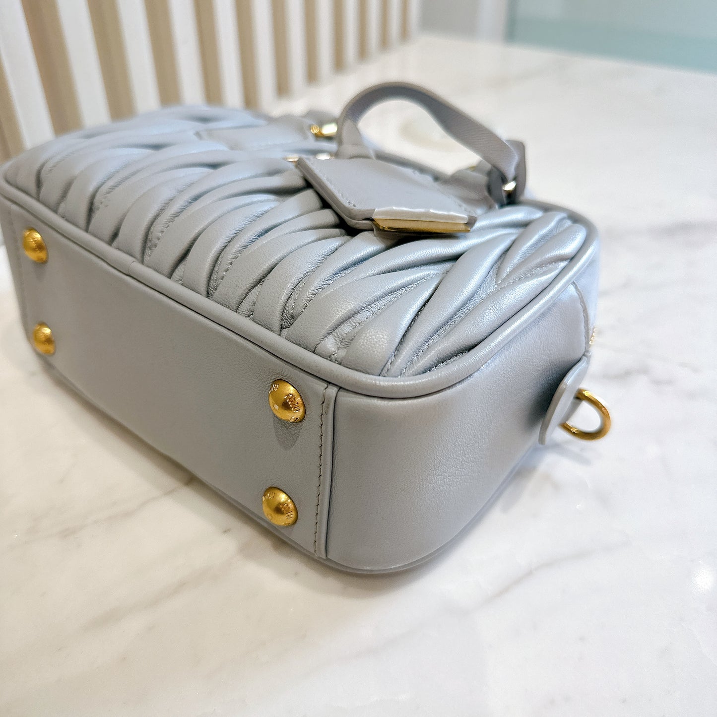 Miu Miu Baby Blue Matelasse Arcadir