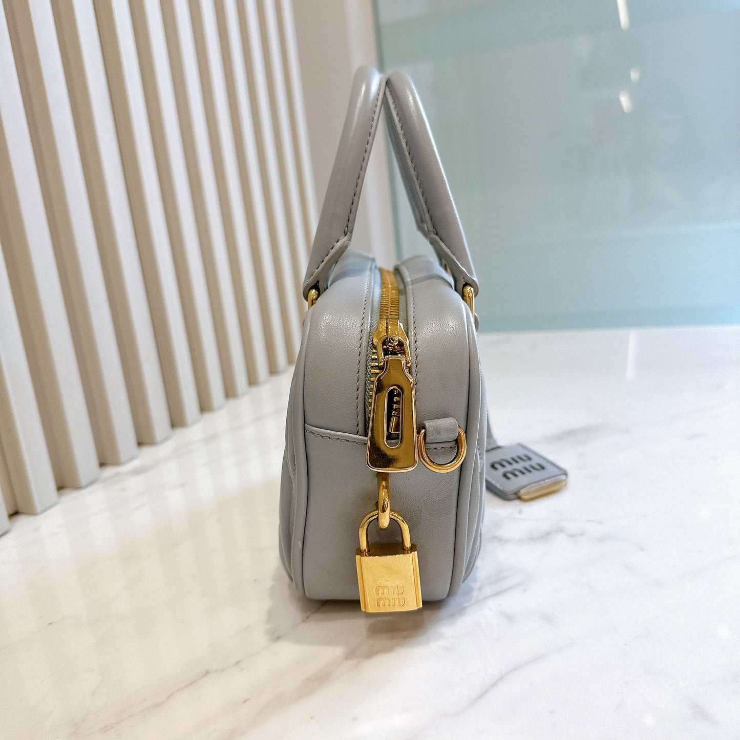 Miu Miu Baby Blue Matelasse Arcadir